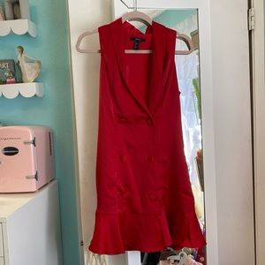 Satin Button Dress